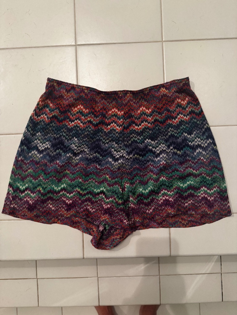 MISSONI ORANGE LABEL CHEVRON KNIT SHORTS I 42 US 6